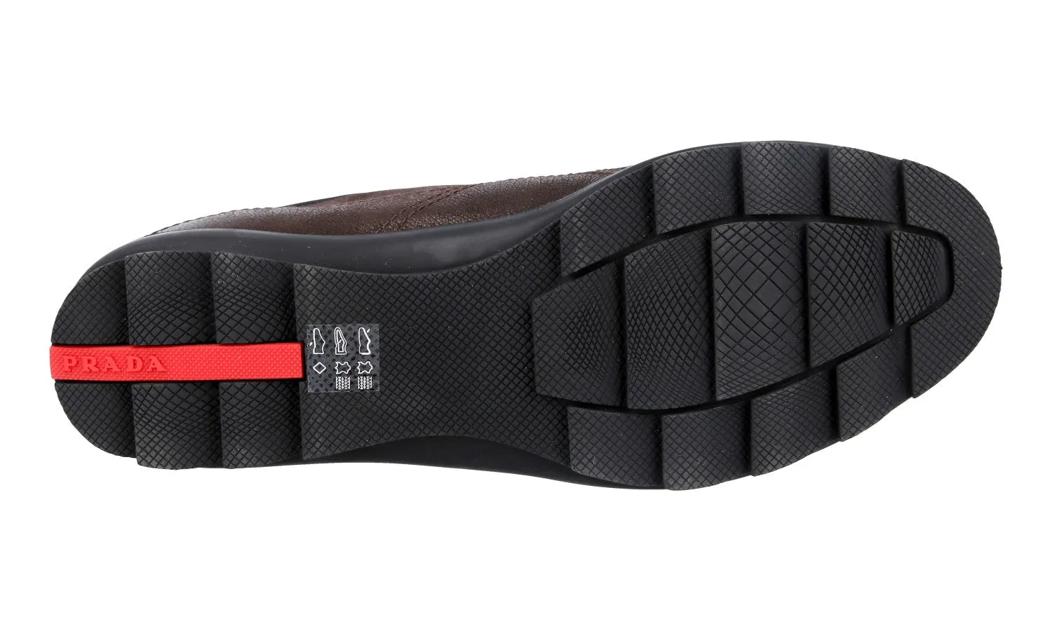 Prada Men's Brown Leather Lace-up Shoes 4E2938 Special Fit