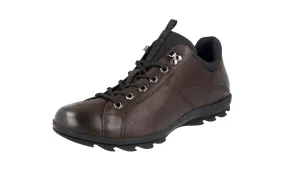 Quiet Moment Prada Men's Brown Leather Lace-up Shoes 4E2938