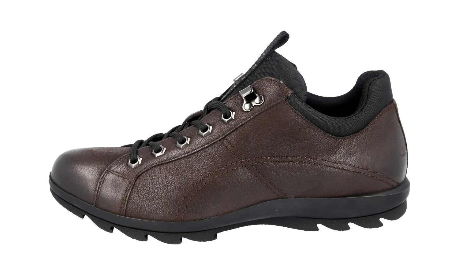 Mark Shade Prada Men's Brown Leather Lace-up Shoes 4E2938
