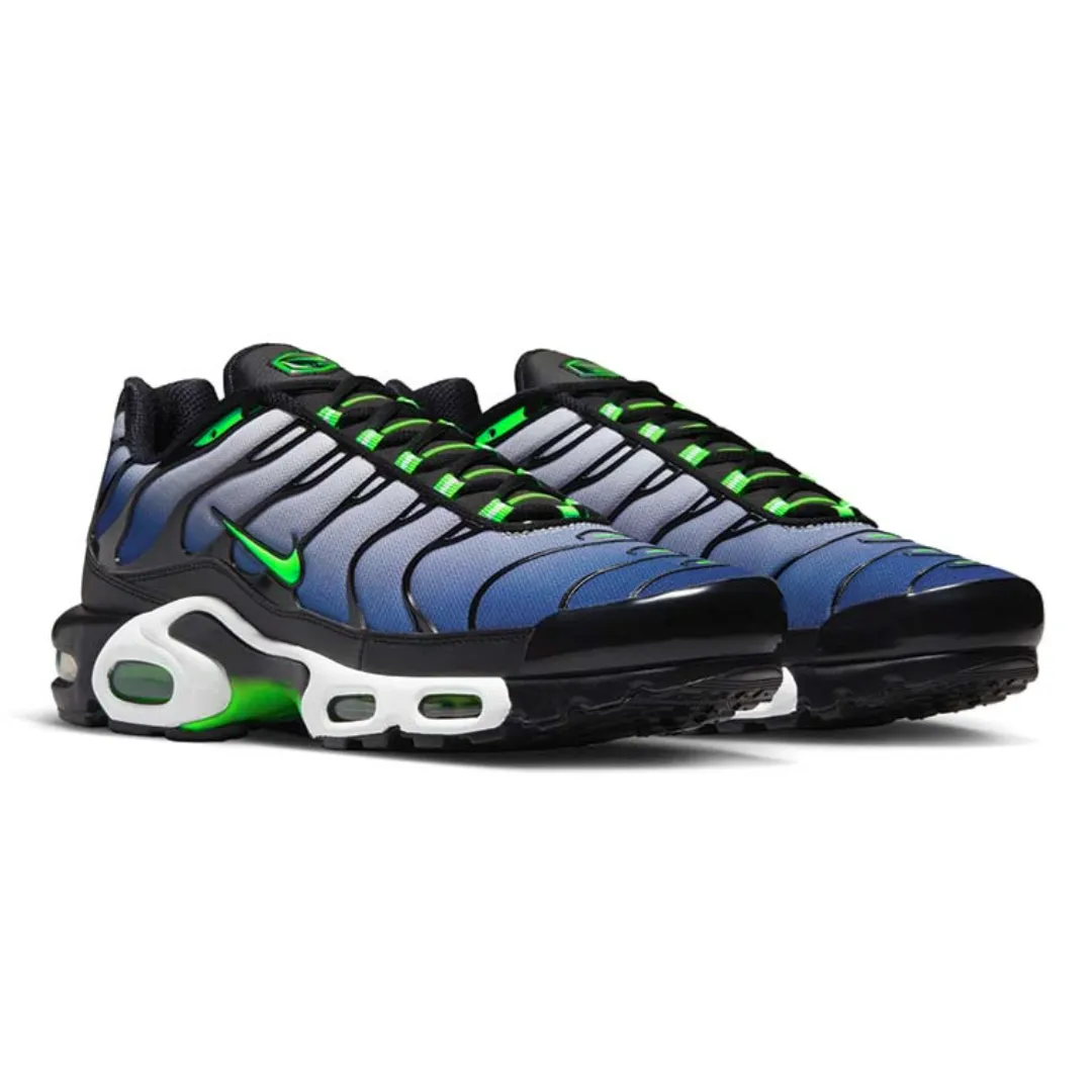 Men's Nike Air Max Plus TN (Black/Scream Green) reinforced - heel running wear