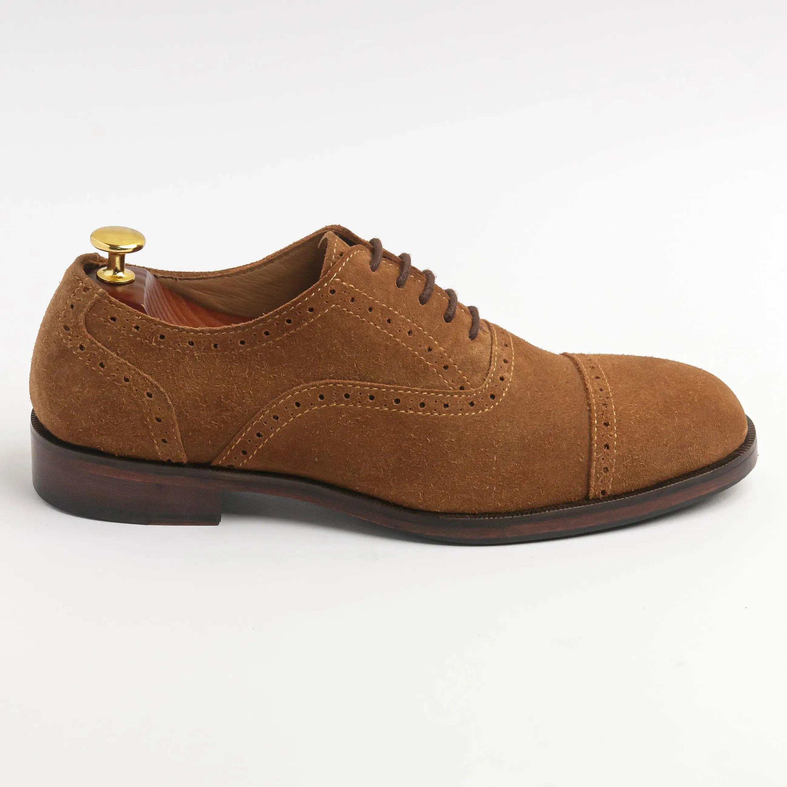 Traditional Oxfords All Day Wear Regent Suede - Mustard Brown