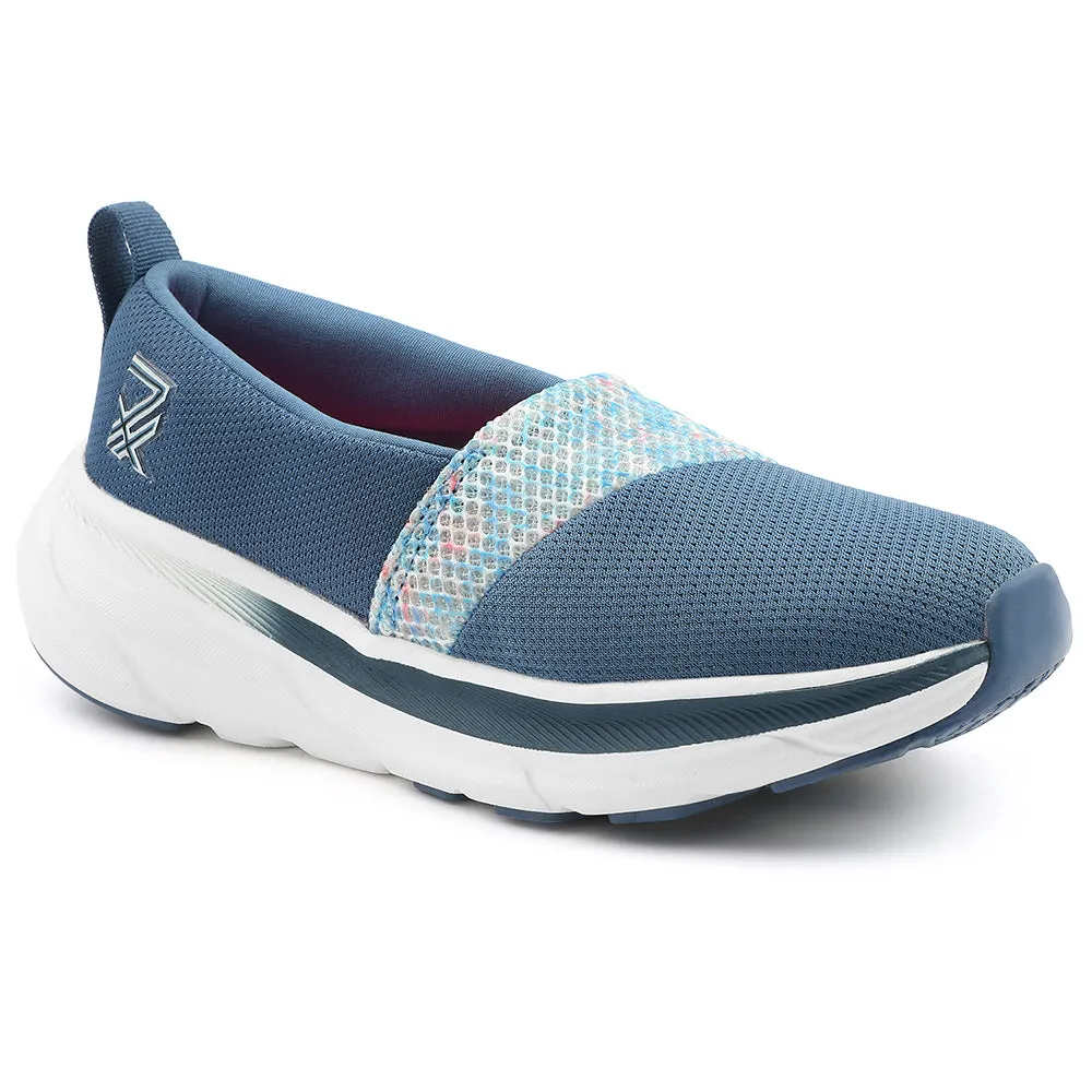 CasualWear Walk Tech Leap7x Blue Sports Non Lacing Walking Shoes For Women CANBERRA1E By Liberty