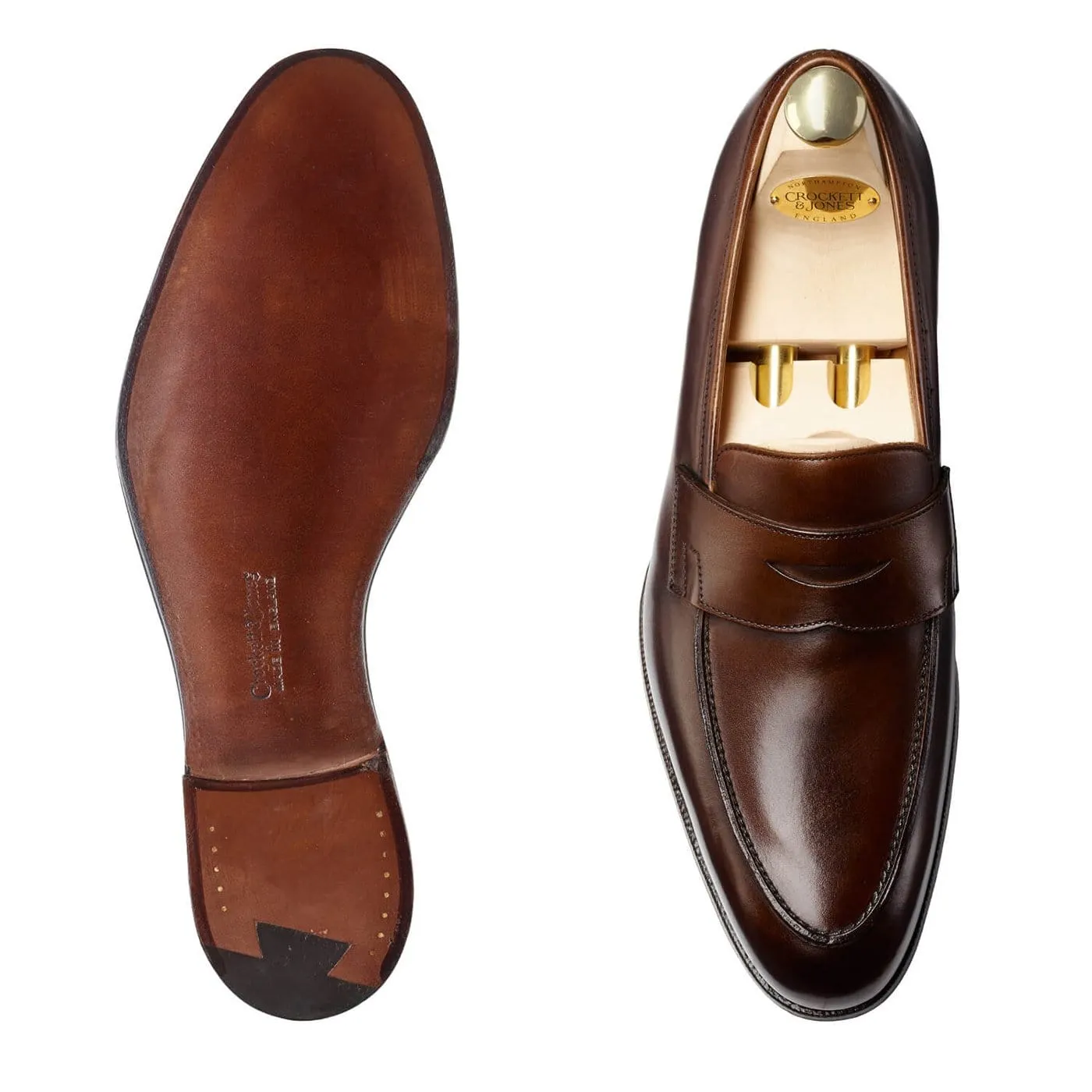 Crawford Dark Brown Antique Calf Wide Comfort Travel Day