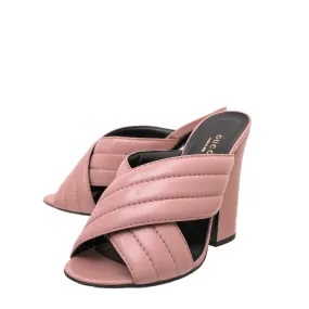 Flex Motion Foot Flex Gucci Dusty Pink Criss Cross Sandals 38