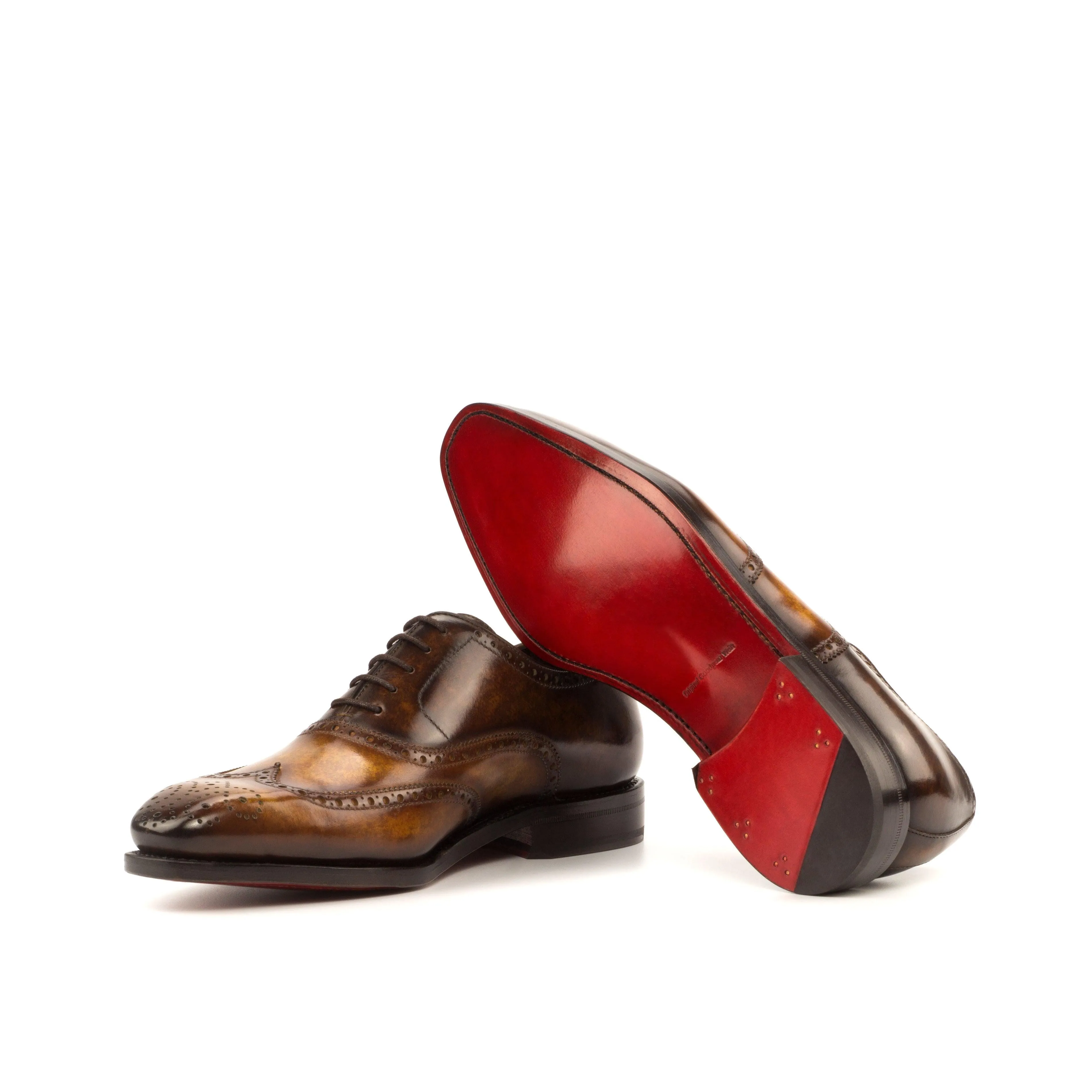 Signature Fit Cool Weather Cognac & Brown Marble Patina Brogue