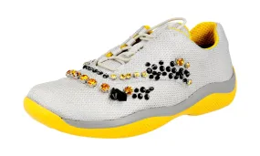 Prada Women's Silver Sneaker 1E784G Recycled materials