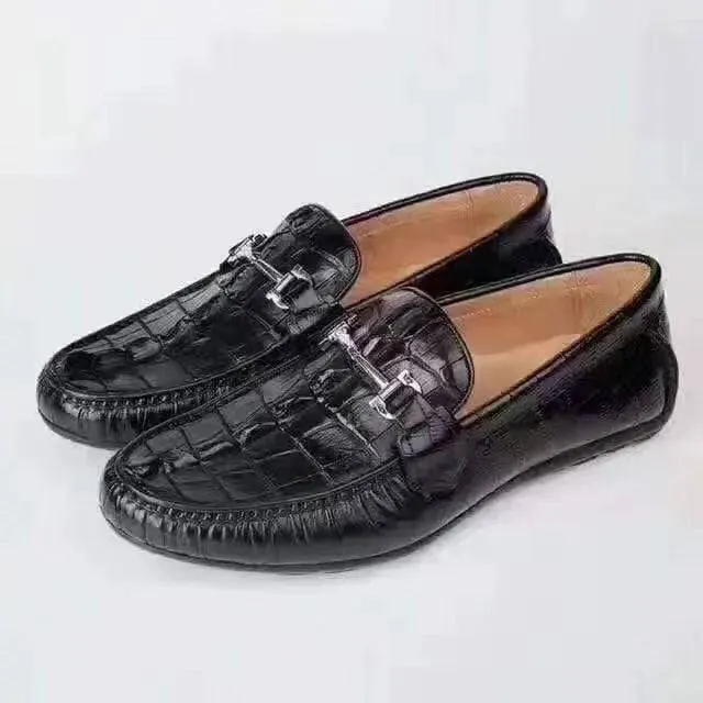 Non Slip Soft Support Crocodile Shoes Crocodile Loafer Slip-On Shoes