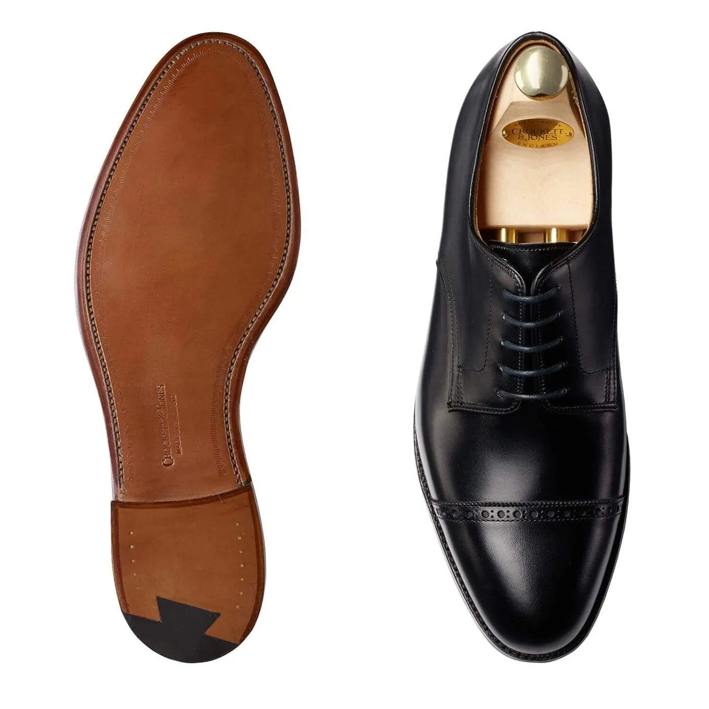 Draycott 2 Black Calf Simple Cut Mark Style