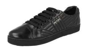 Prada Women's Black Leather Diagramme Sneaker 1E344I urban walks