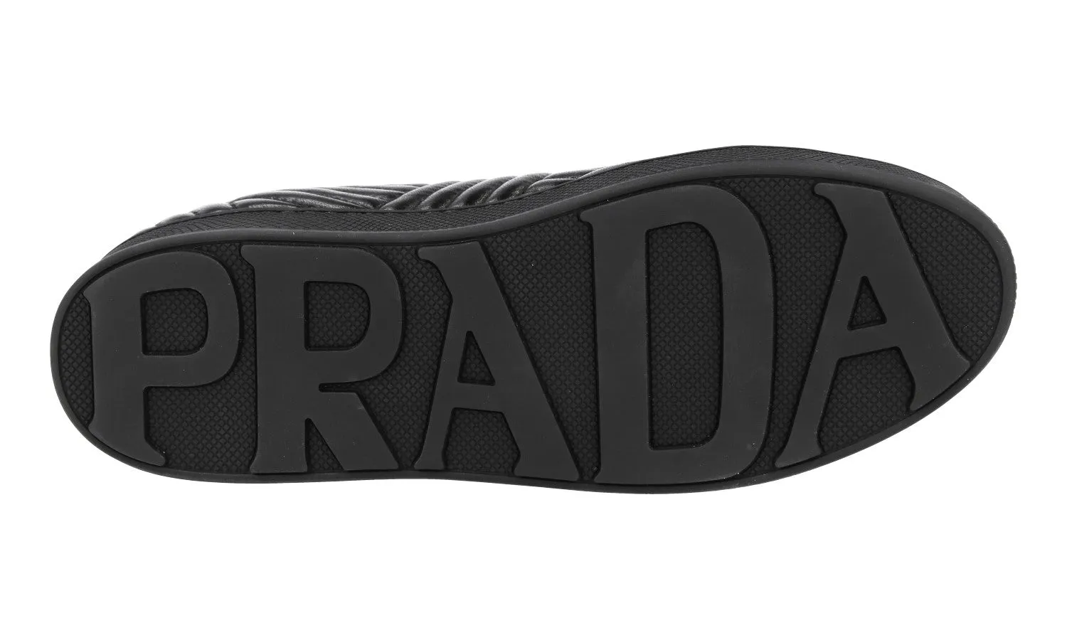 Prada Women's Black Leather Diagramme Sneaker 1E344I Hypergrip Texture