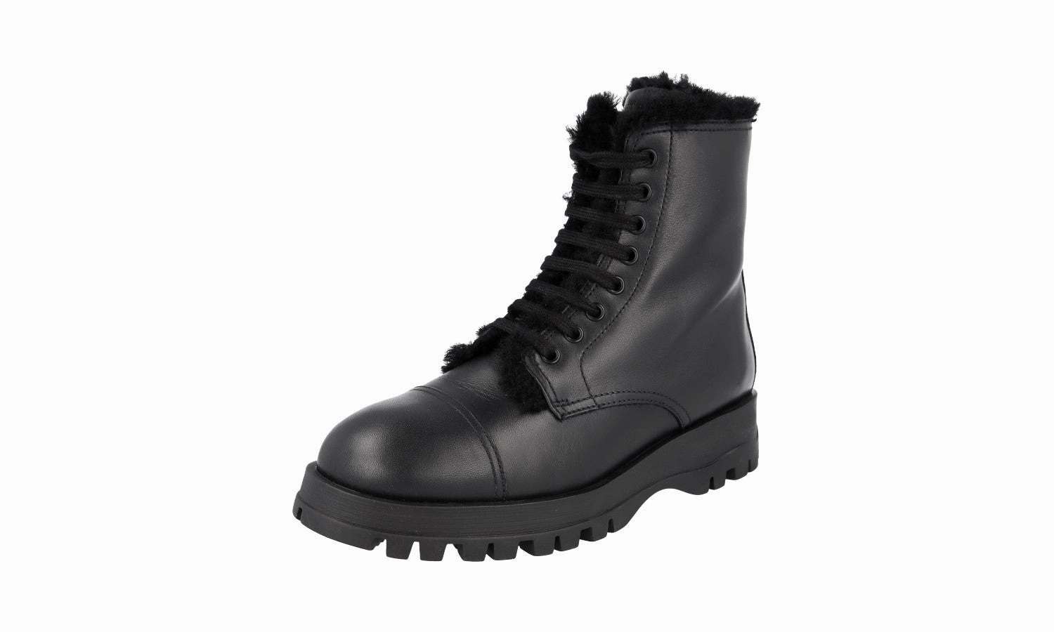 Prada Women's Black Leather Half-Boot 1T595L Active Movement Layer Fit