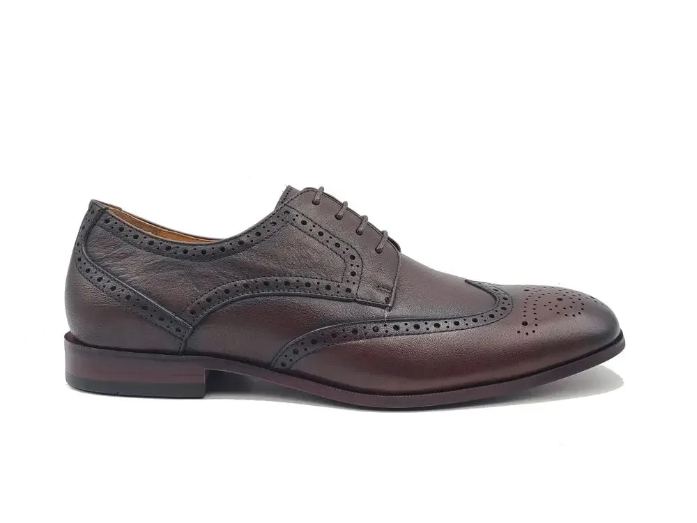 Richelieu style Blucher en cuir foulonn?? avec semelle flexible Breathable Feel Work Routine Comfort Flex