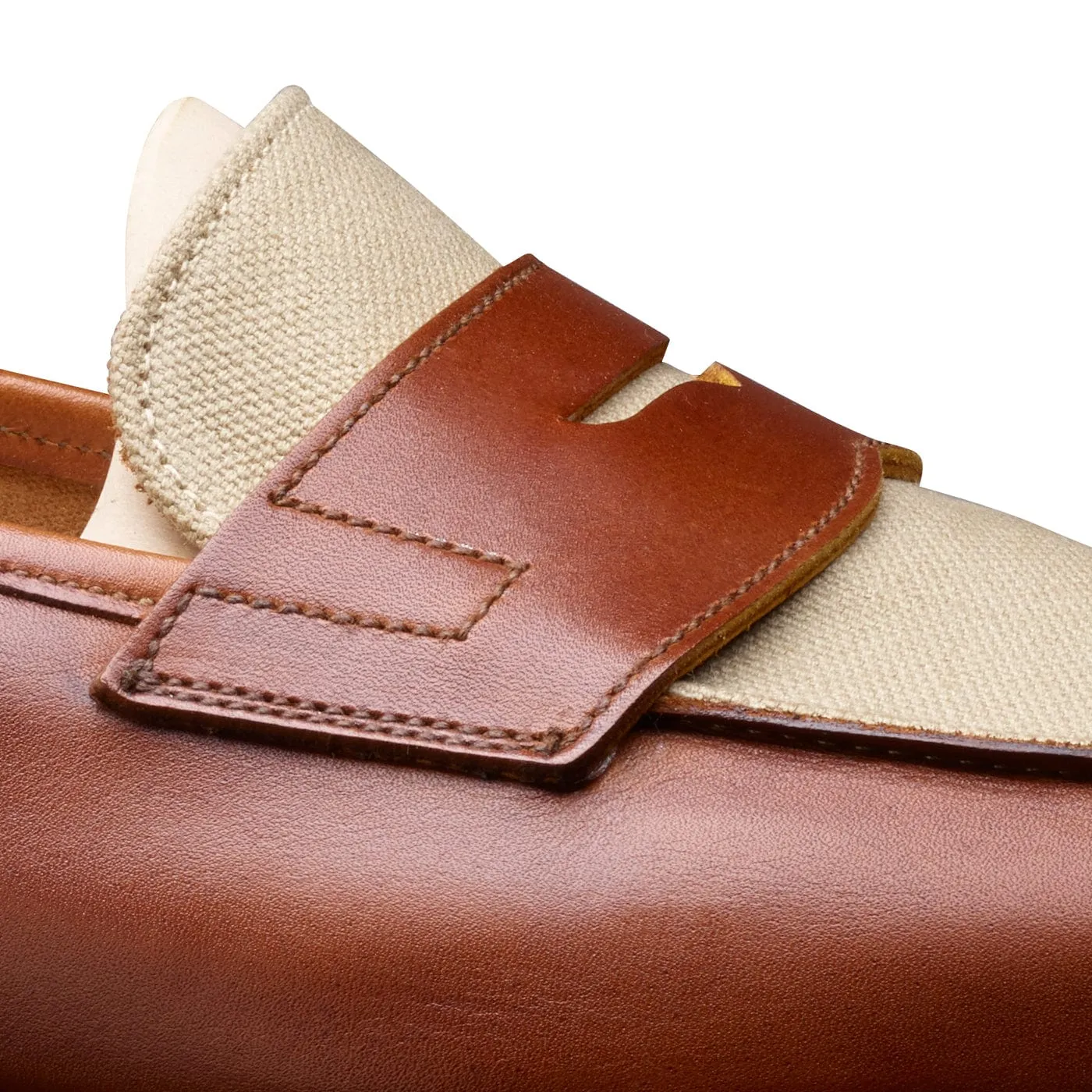 Comfort Padding Richmond 2 Tan Burnished Calf & Stone Canvas