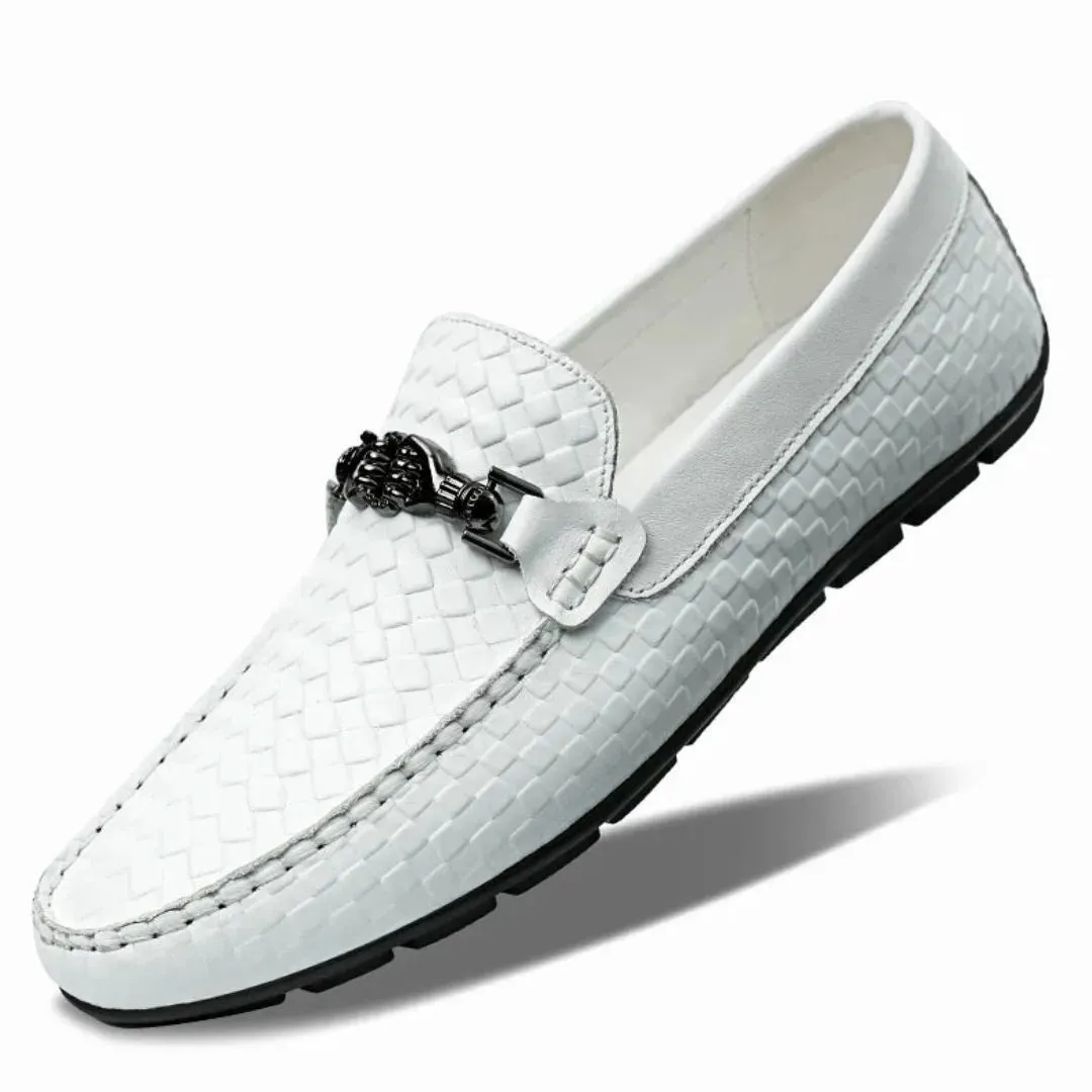 Riven Cow Leather Loafers Trendy Padding Comfy Breeze