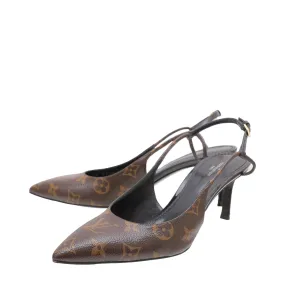 Hero Walk Louis Vuitton Monogram Cherie Slingback Pump 39