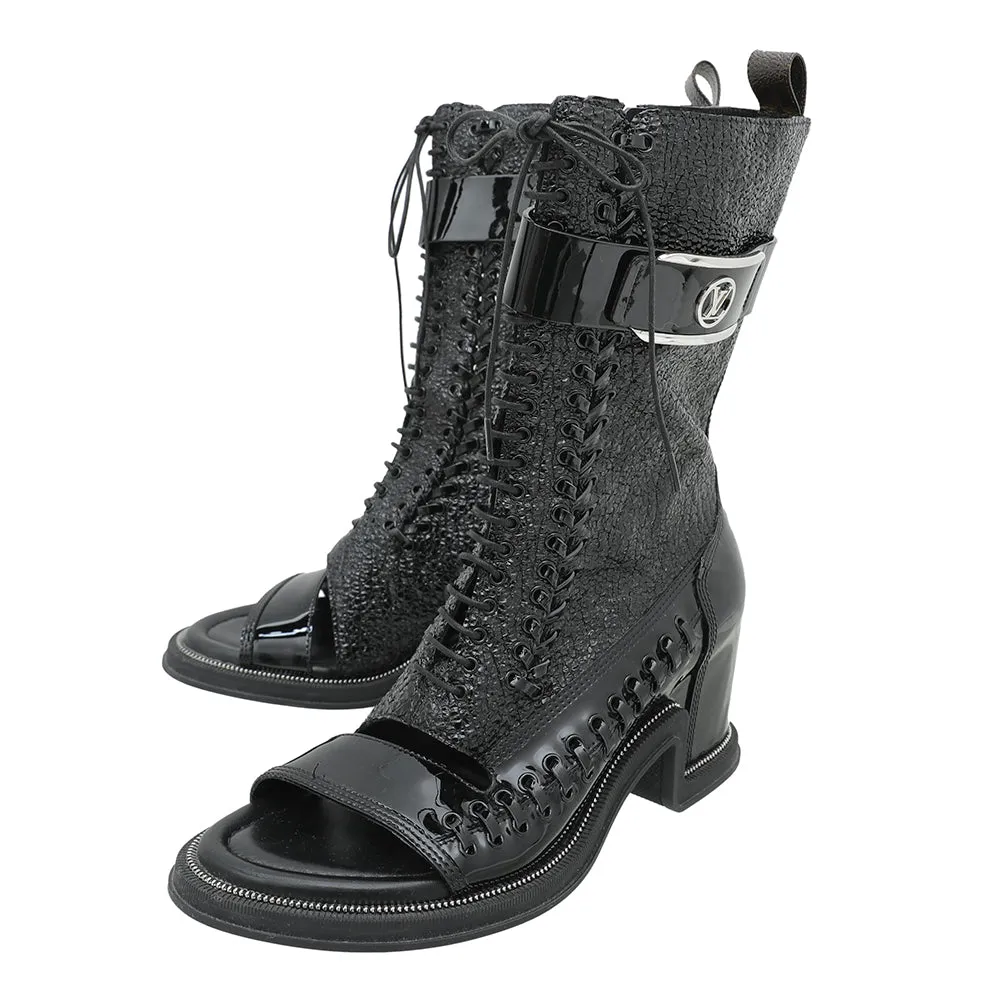 Peace Step Louis Vuitton Black Moonlight Half Boots 38