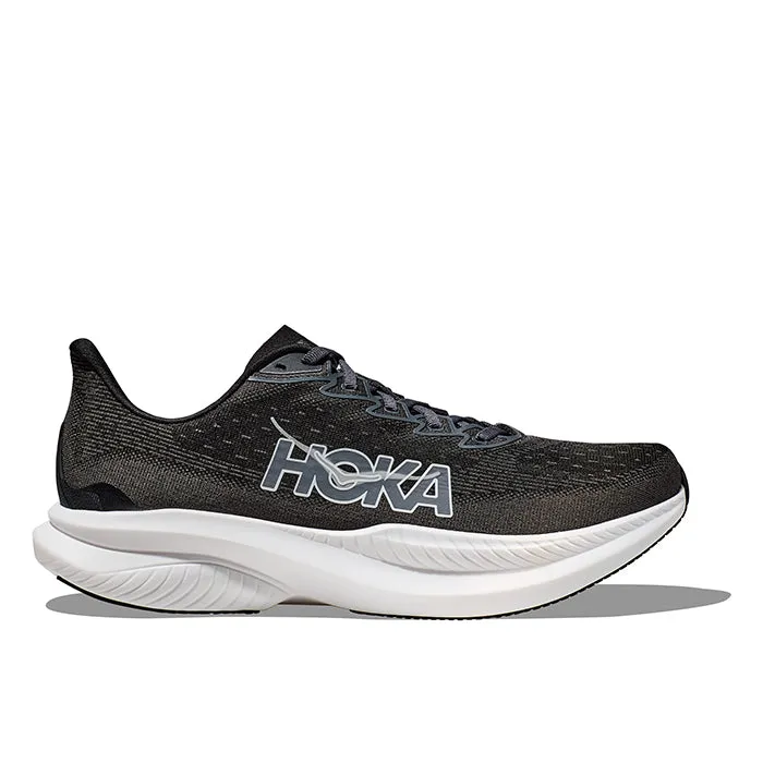 Hydrophobic Materials Mens Hoka Mach 6 in Black/White