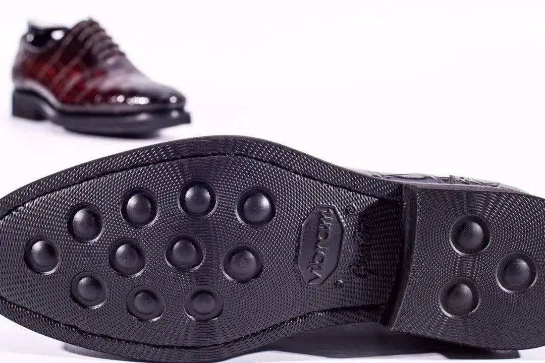 Crocodile Shoes Brouge Shoes ,Crocodile Leather Lace-Up Shoes On-The-Go Footwear