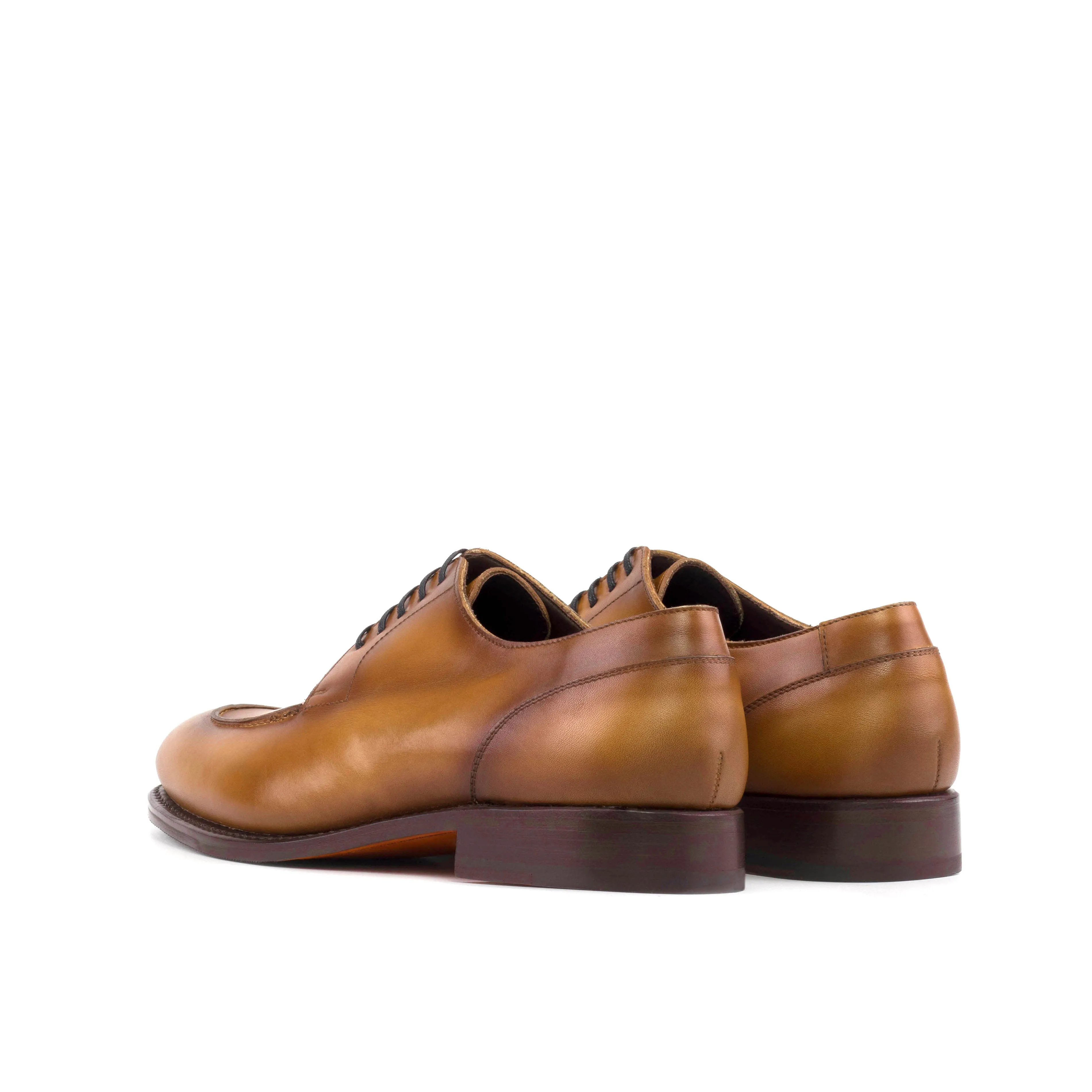 Lift Step Country Club Cognac Painted Calf Leather Split Toe Derby
