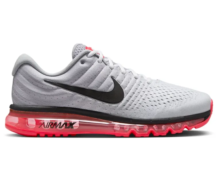 responsive - sole - technology - reactivity shoes Men's Nike Air Max 2017 (Wolf Grey/Hot Punch)