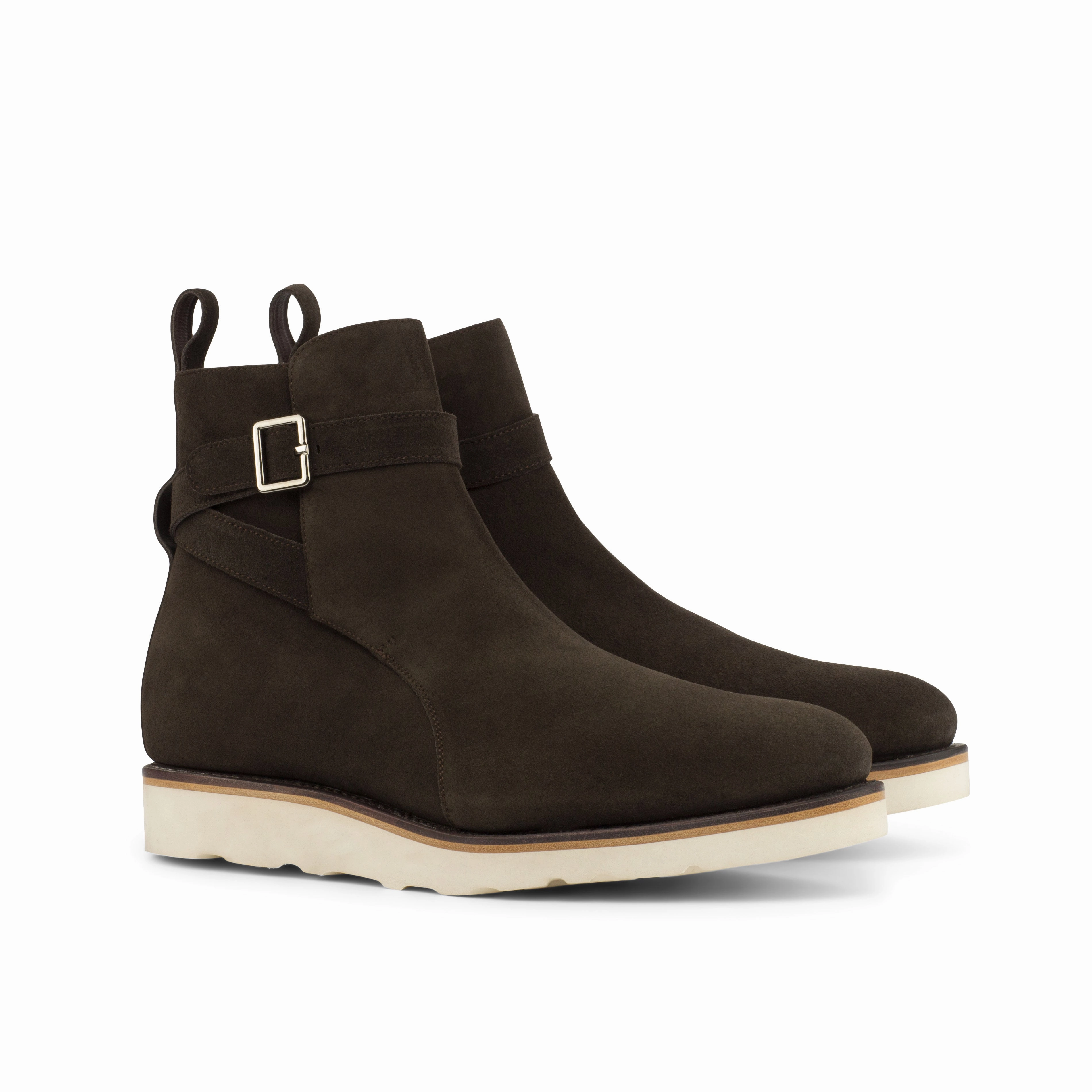 Leather Material Classic Touch Dark Brown Suede Jodhpur Boots