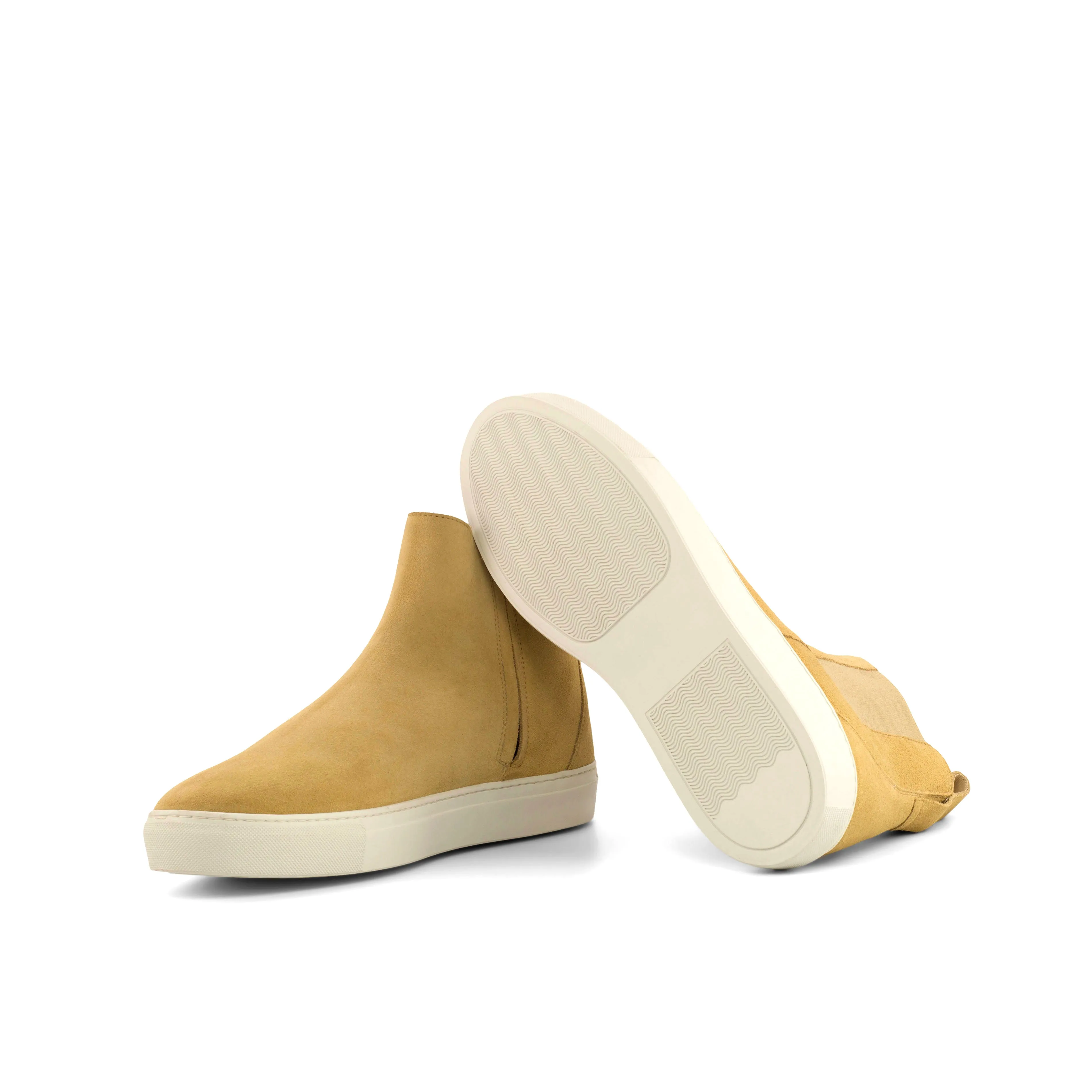Sand Suede Chelsea Sneaker Boots Comfy Walk Boots Chilly Day