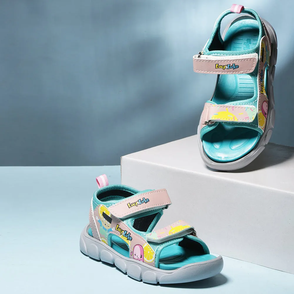 Light Gear Sports Wear Lucy & Luke S.Green Casual Sandal For Kids FLYNN-42 By Liberty