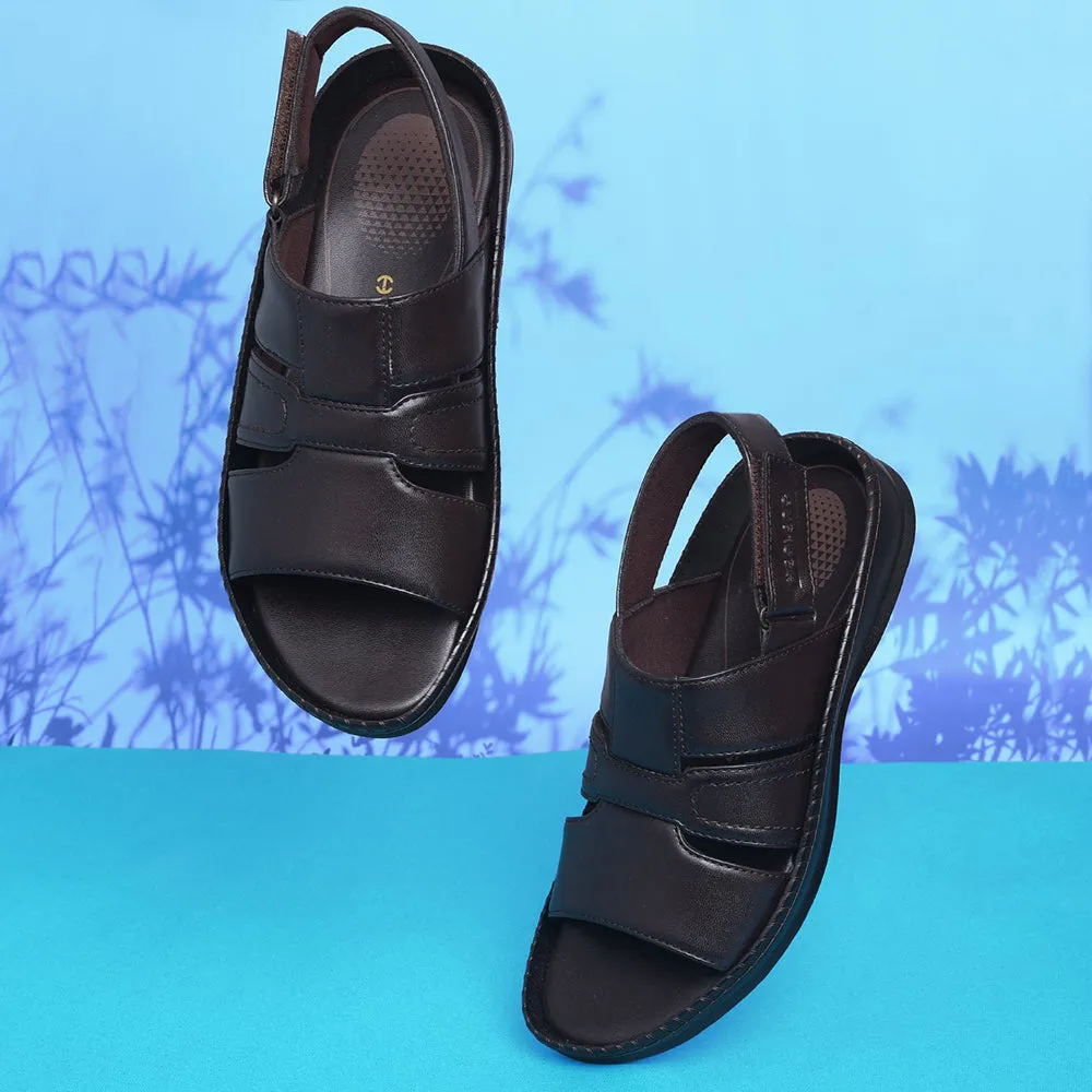 Healers Brown Casual Sandal For Men STARC-1E By Liberty Leisure Vibe