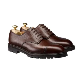 Smooth Leather Sandhurst Dark Brown Scotch Grain