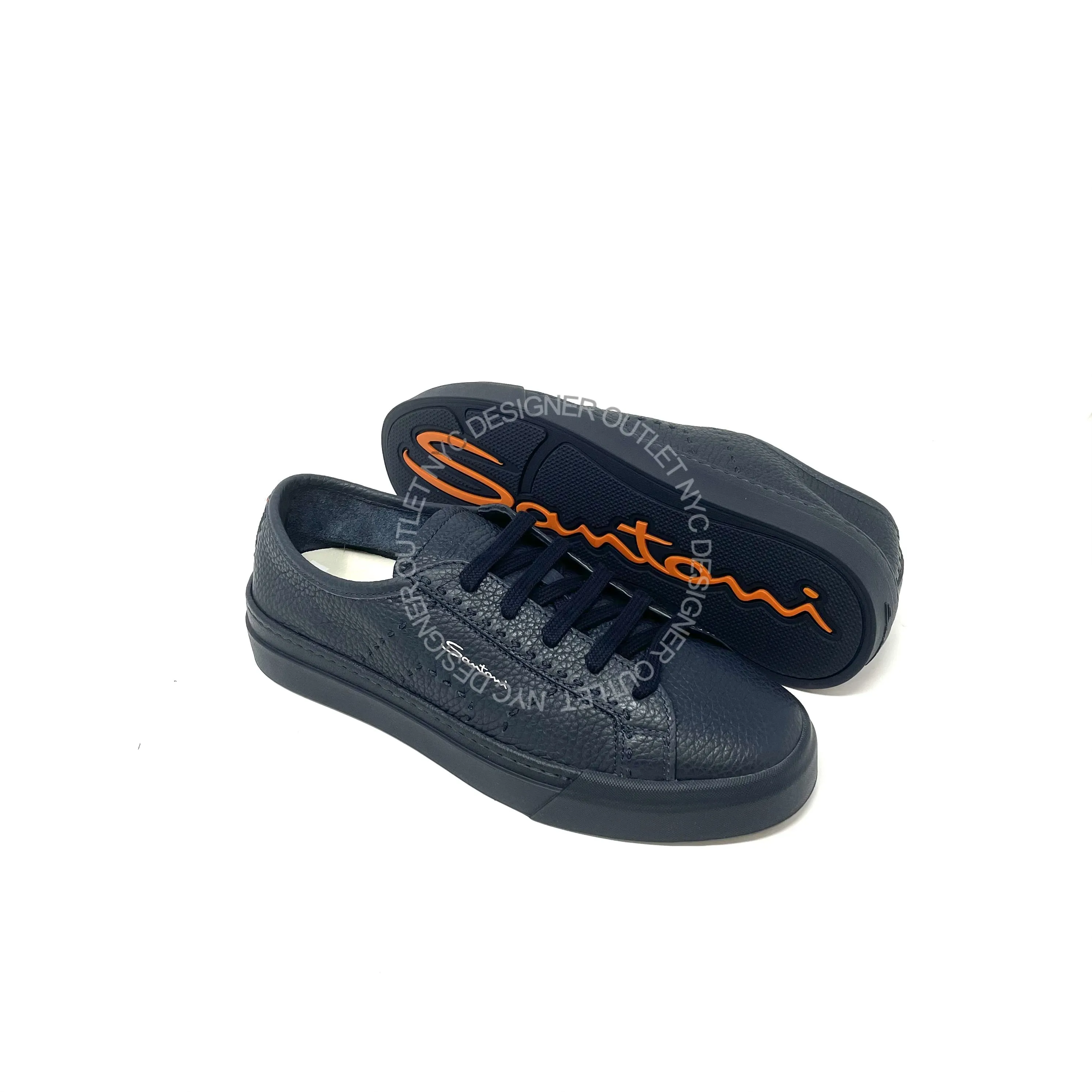 Flexible Upper Material Santoni Mens Sneakers