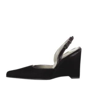 Prada Velvet Slingback Wedges Breathable Indoor Fitness