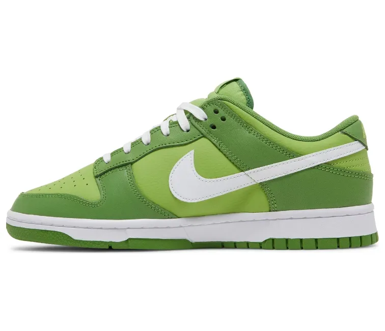 Mens Nike Dunk Low (Chlorophyll) wide - toe - box
