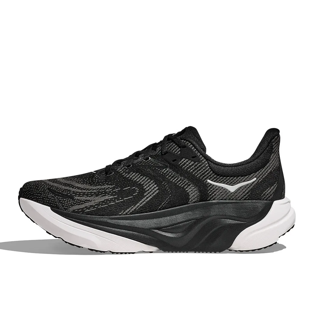 Durable durability Mens Hoka Arahi 8 Wide in Black/White