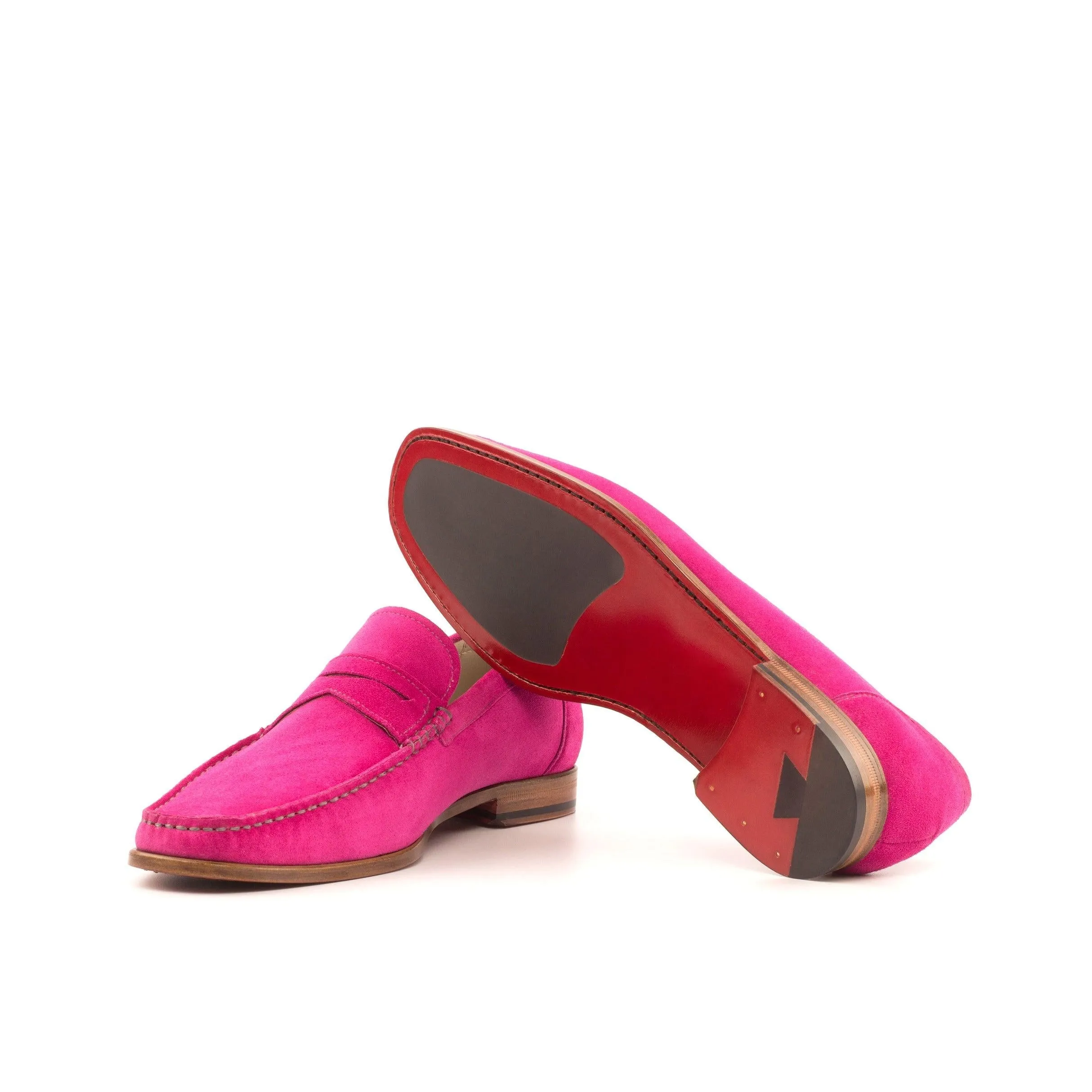 Holiday Go Pink Suede Penny Moccasin Loafer