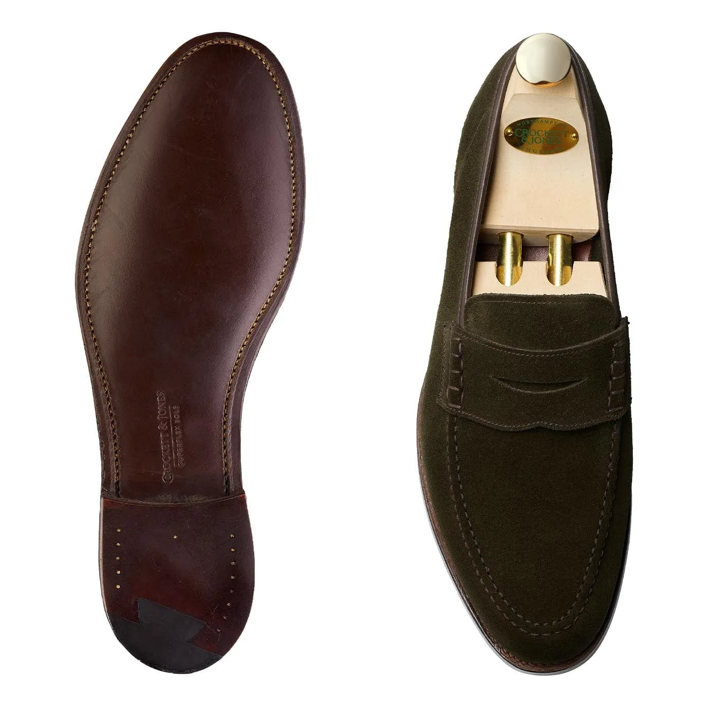 Arch Care Seaton Earth Green Suede