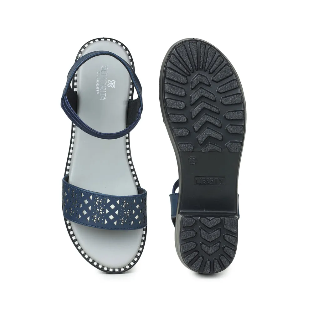 Senorita Casual (Blue) Sandals For Kids GF-63 By Liberty Durable Sole Slip On