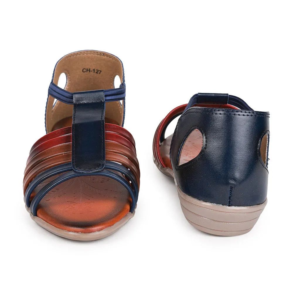 Senorita Casual (Navy Blue) Sandals For Women By Liberty Light Travel Shoes Fashionable Design