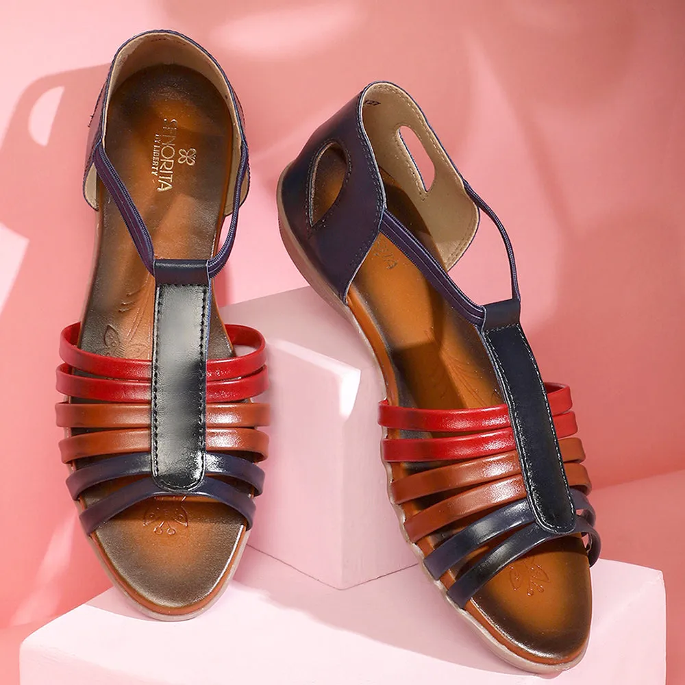 Daily Essentials synthetic material Senorita Casual (Navy Blue) Sandals For Women By Liberty