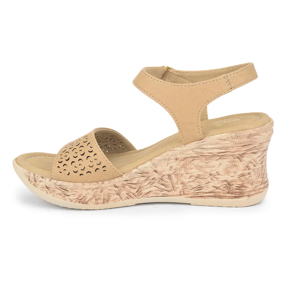 Classic Style Flexible Flip-flops Senorita Casual Sandal For Ladies (Beige) DZL-867 By Liberty