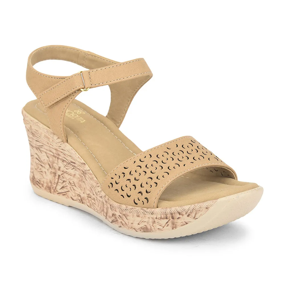 Step Out Senorita Casual Sandal For Ladies (Beige) DZL-867 By Liberty
