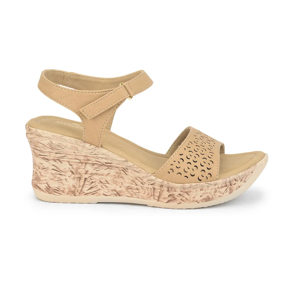 Preppy Pop Senorita Casual Sandal For Ladies (Beige) DZL-867 By Liberty