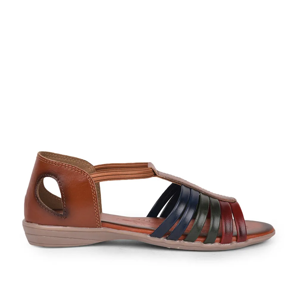 Senorita Casual (Tan) Sandals For Women CH-127 By Liberty Beach Wear Retro Vibe