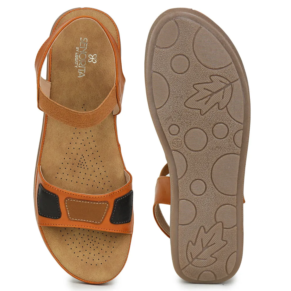 Senorita Casual (Tan) Sandals For Women M17-11 By Liberty Active Mode Trendy Footwear Design