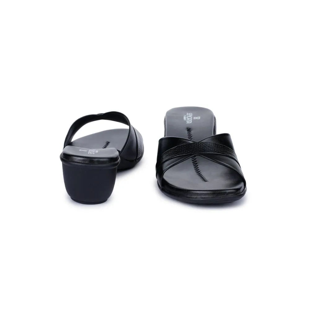 Slip-On Comfort Warm Step Senorita Comfort (Black) Slippers For Women LT-121 By Liberty