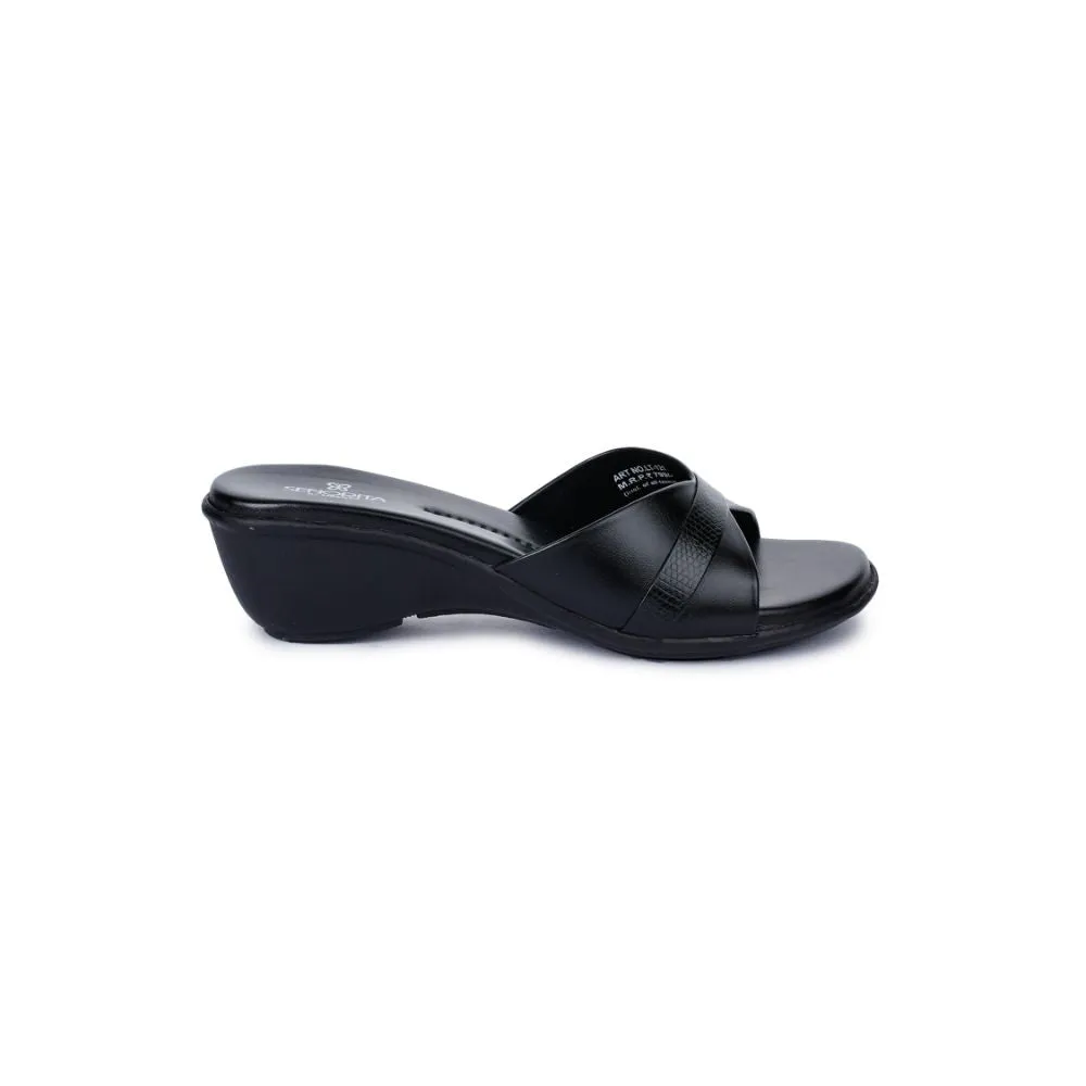 Adjustable Comfort Durable Sole Senorita Comfort (Black) Slippers For Women LT-121 By Liberty