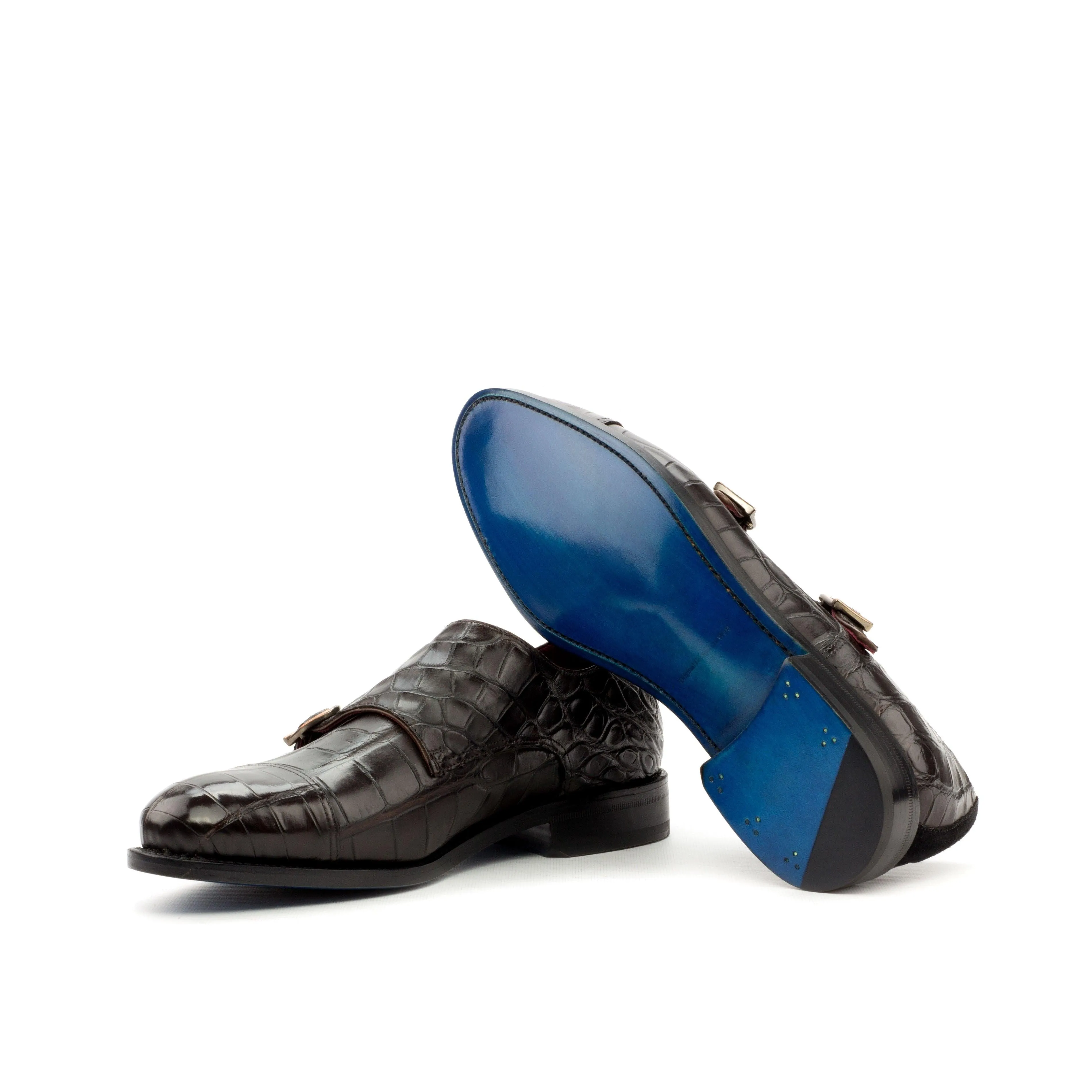 Brown Alligator Double Monk Even Shade Modern Look