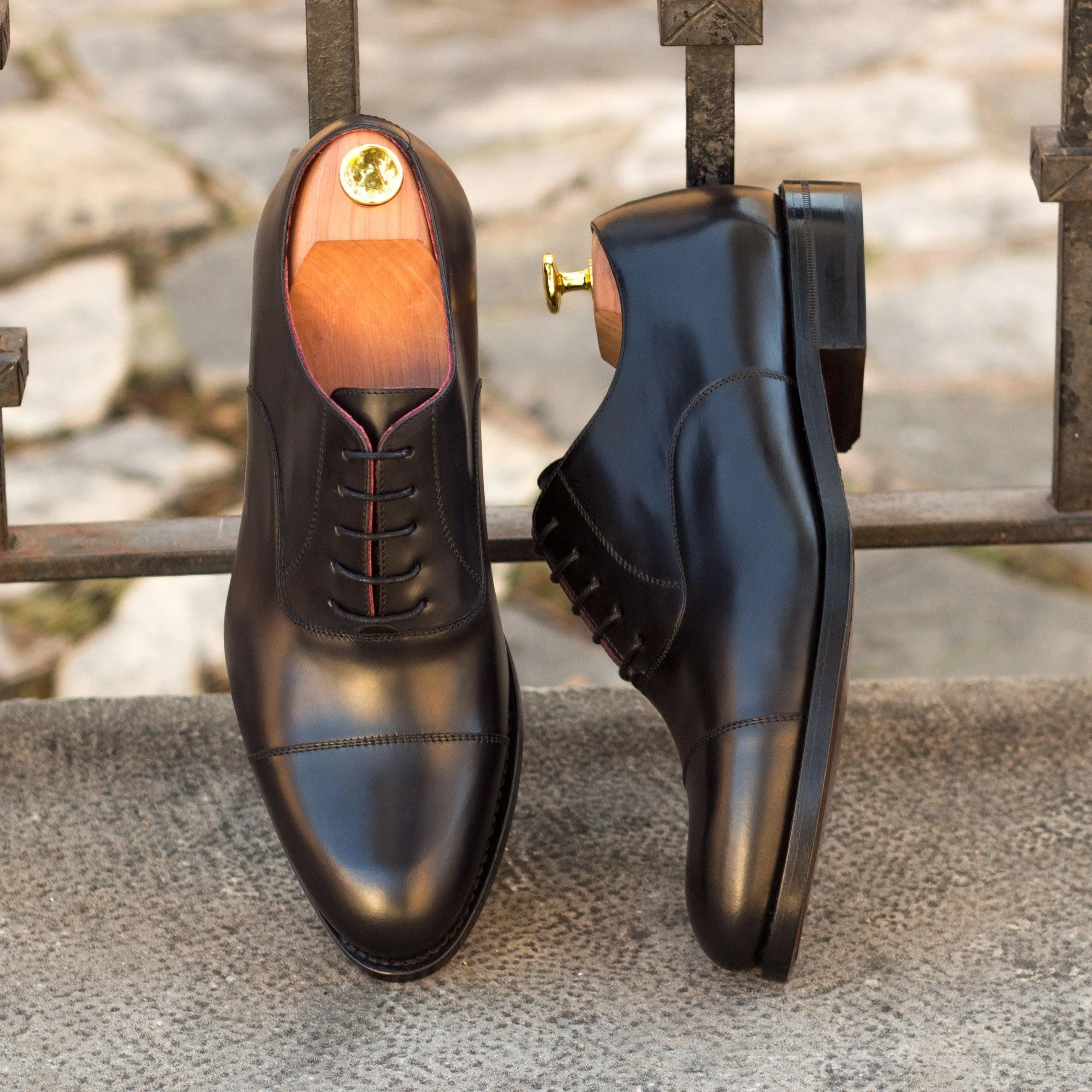 Neutral Hue Corporate Event Classic Black Leather Oxford