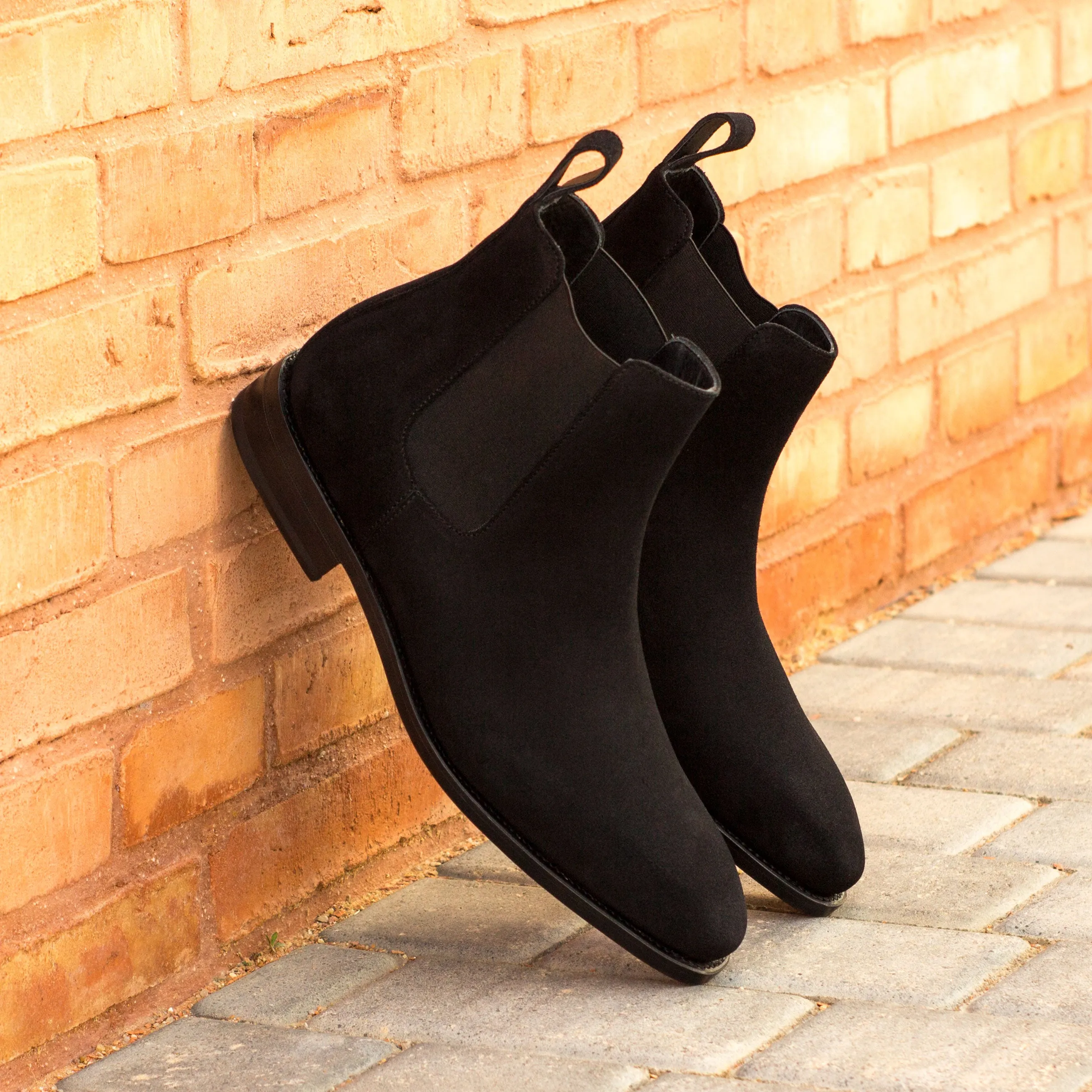 Step Routine Fast Entry Black Suede Chelsea Boots