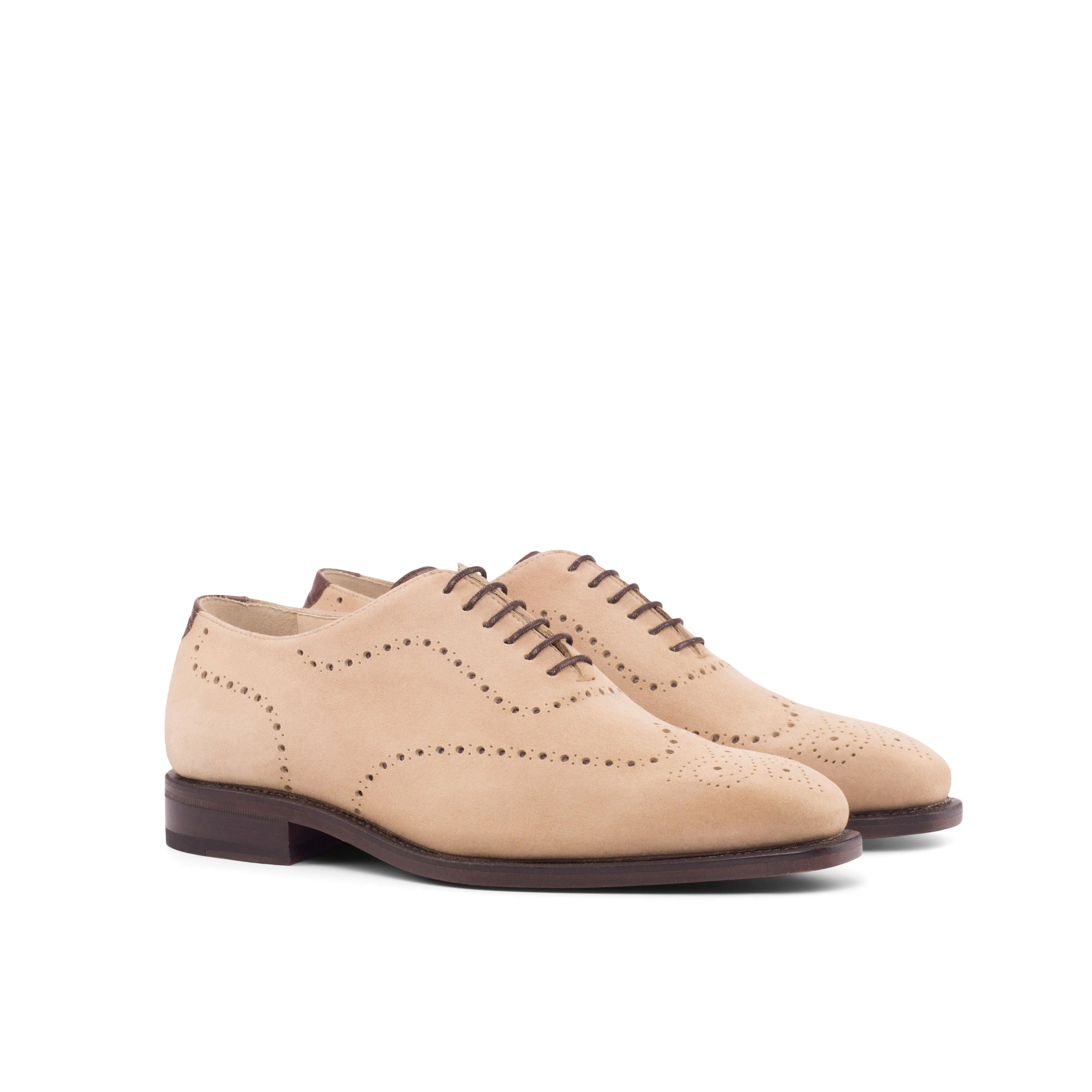 American style Beige Suede Wholecut Shoes