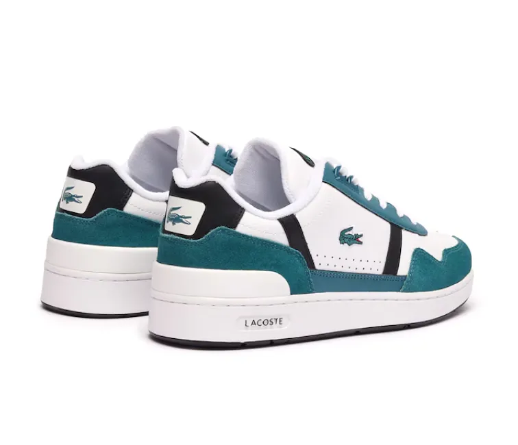endurance running shoes running on uphill shoes Men's Lacoste T-Clip 124 7 SMA (White/Dark Green)